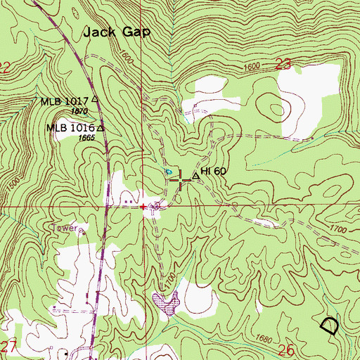 Topographic Map of Sunset (historical), AL