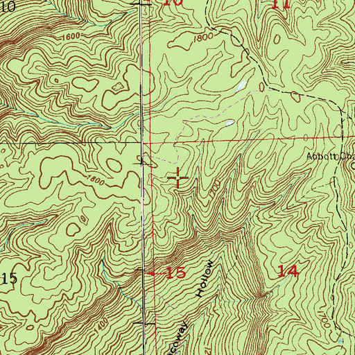 Topographic Map of Walker and Leonard Mine, AL