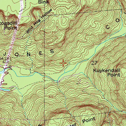 Topographic Map of Wheeler Mine, AL