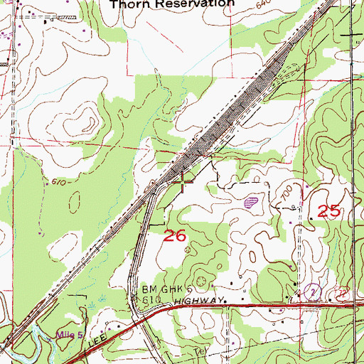 Topographic Map of Widows Creek Station, AL