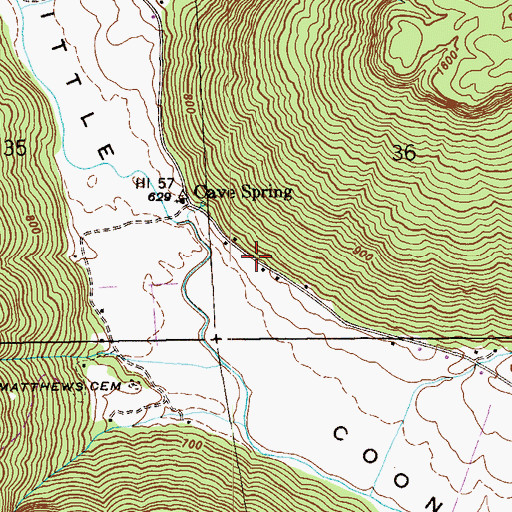 Topographic Map of Wynn Store (historical), AL