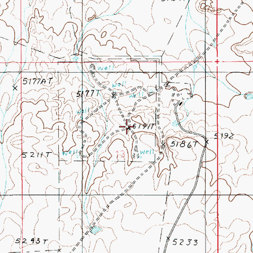 Topographic Map of Winslow Municipal Well Field, AZ