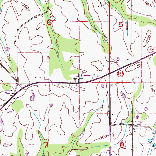 Topographic Map of Bartlett (historical), AL