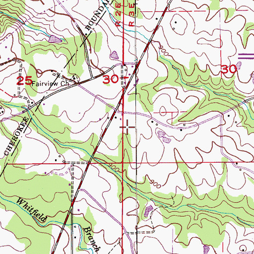 Topographic Map of Bowen (historical), AL