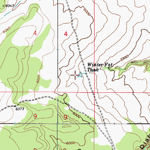 Topographic Map of Winter Fat Tank, AZ