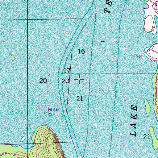 Topographic Map of Buck Island (historical), AL