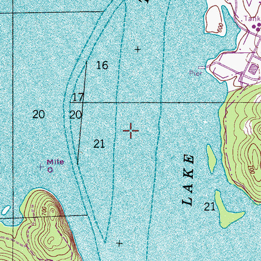 Topographic Map of Buck Island Bar, AL