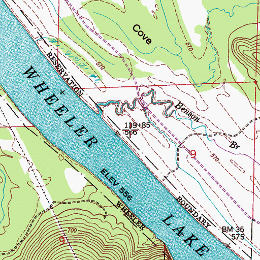 Topographic Map of Coal Landing (historical), AL