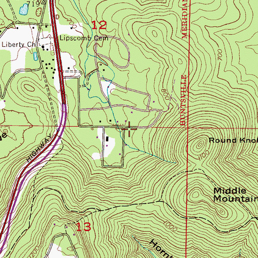 Topographic Map of Davidsons Landing (historical), AL