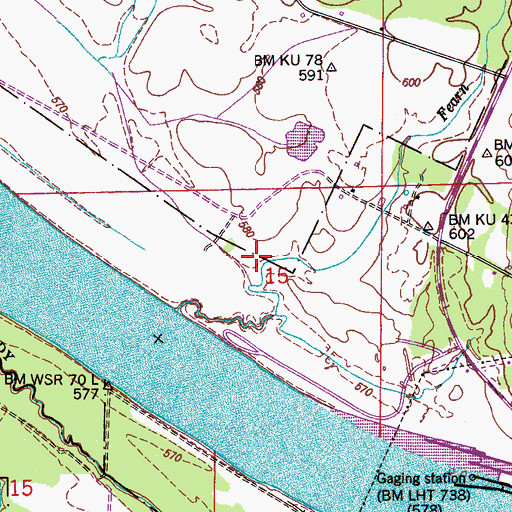 Topographic Map of Ferns Quarter (historical), AL