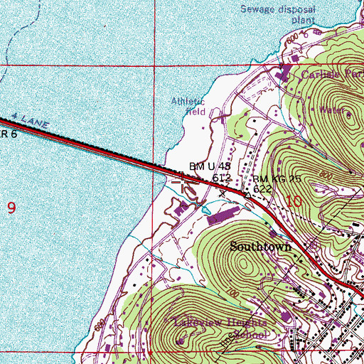 Topographic Map of Finlay Plaza Shopping Center, AL