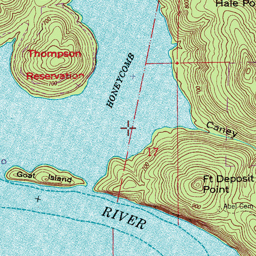 Topographic Map of Fort Deposit (historical), AL