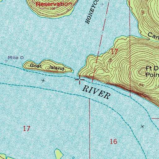 Topographic Map of Fort Deposit Ferry (historical), AL