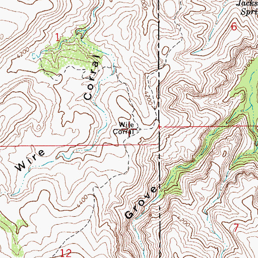 Topographic Map of Wire Corral, AZ