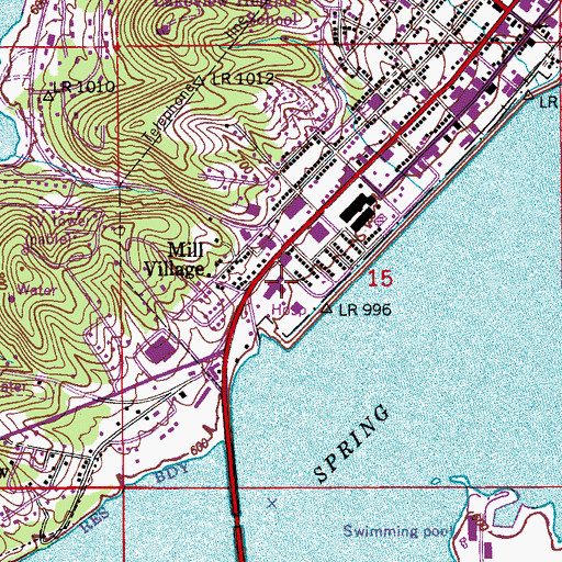 Topographic Map of Guntersville Hospital, AL