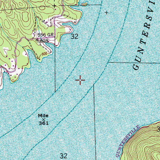 Topographic Map of Henrys Bar, AL