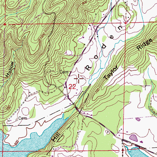 Topographic Map of Johnson (historical), AL
