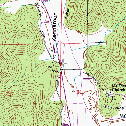 Topographic Map of Kennemer School (historical), AL