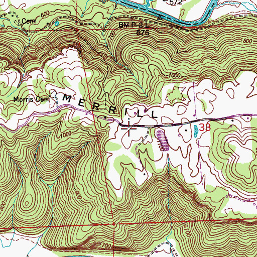 Topographic Map of Lamont (historical), AL