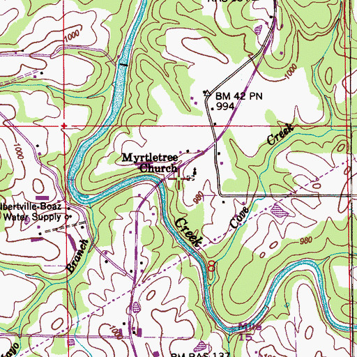 Topographic Map of Lot (historical), AL