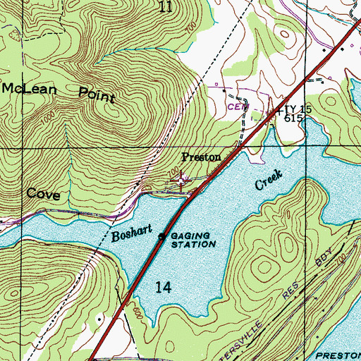 Topographic Map of Mount Zion Church, AL