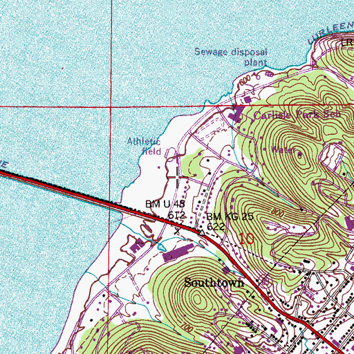 Topographic Map of Ogletree Park, AL