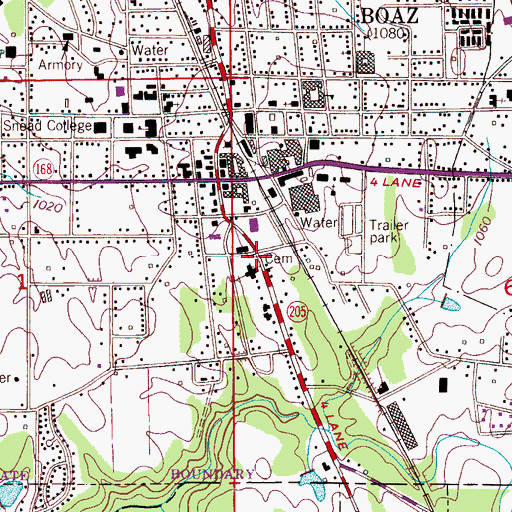 Topographic Map of Old Cemetery, AL