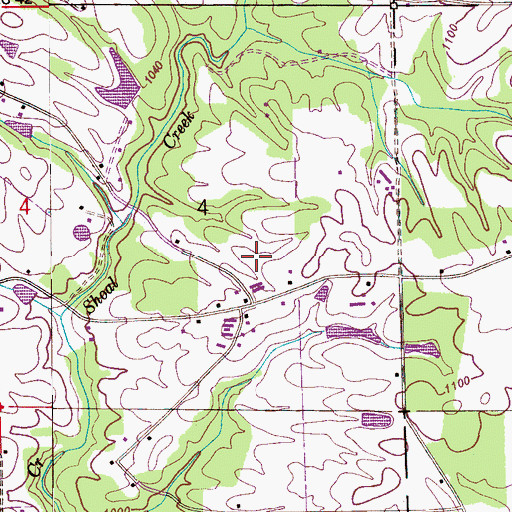 Topographic Map of Peters (historical), AL