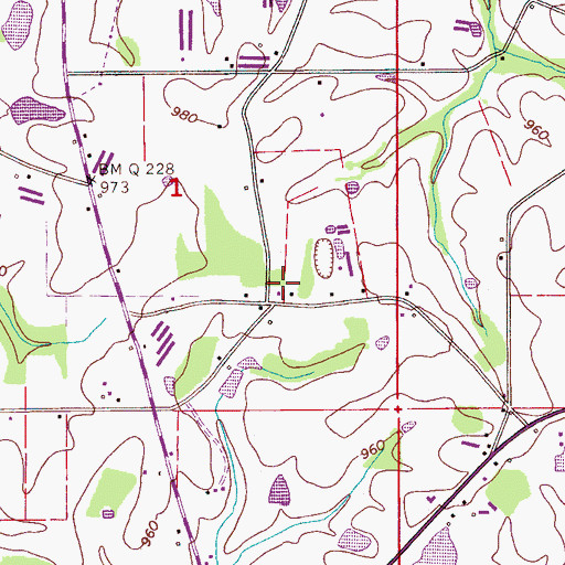 Topographic Map of Pine Grove School (historical), AL