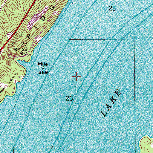 Topographic Map of Pine Island (historical), AL
