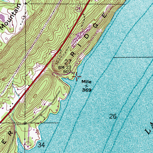 Topographic Map of Pine Island Landing (historical), AL