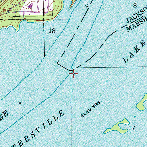 Topographic Map of Roman Landing (historical), AL