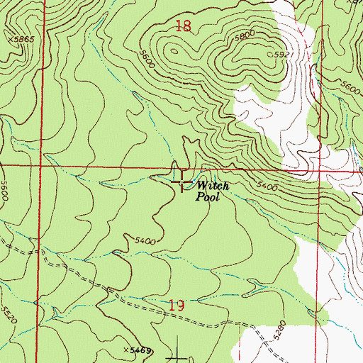Topographic Map of Witch Pool, AZ