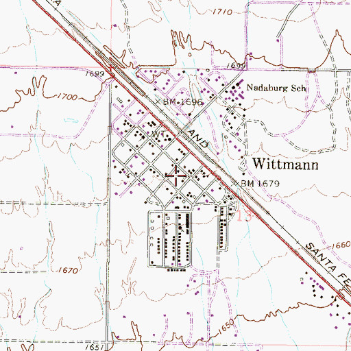 Topographic Map of Wittmann, AZ