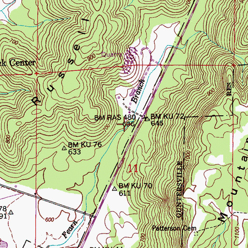 Topographic Map of Upton (historical), AL