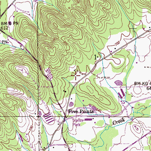 Topographic Map of Wakefield Community Center, AL