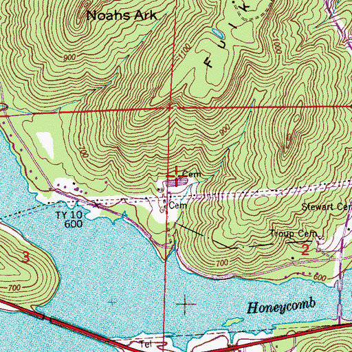 Topographic Map of Willis Cemetery, AL