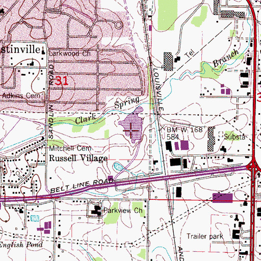 Topographic Map of Morgan Lake, AL