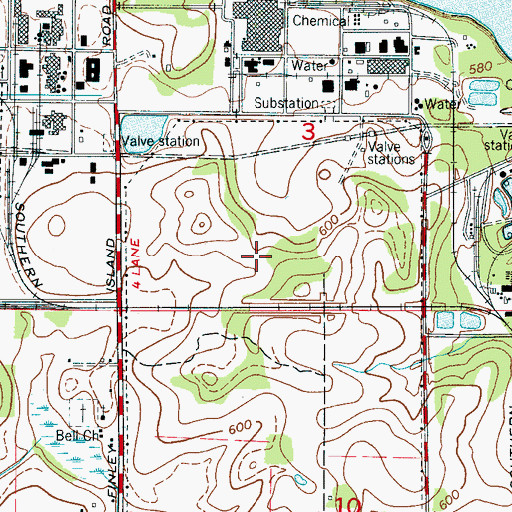 Topographic Map of Nebo Cemetery, AL