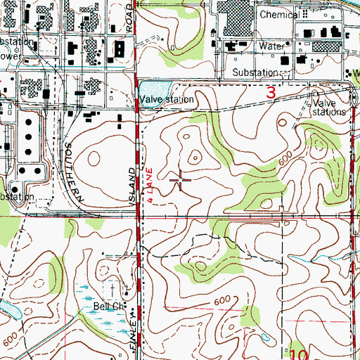 Topographic Map of Nebo Church (historical), AL