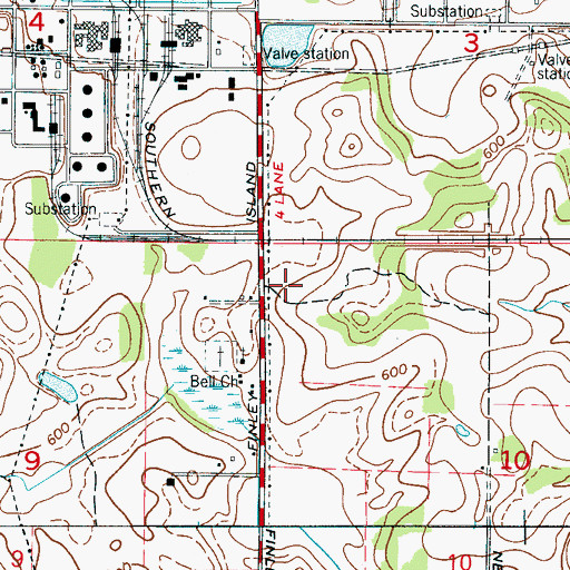 Topographic Map of Nebo School (historical), AL