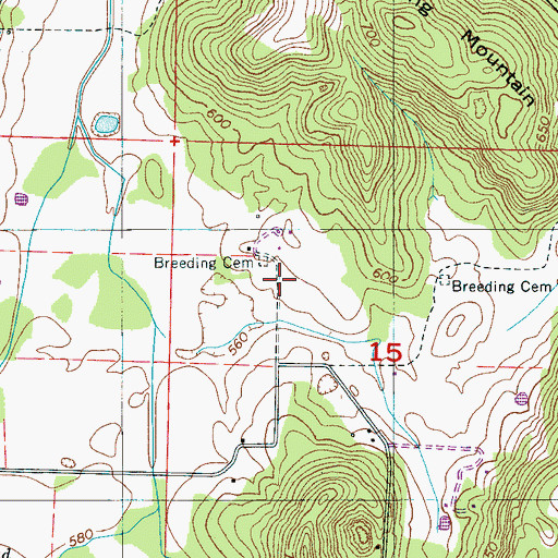 Topographic Map of Pine Hill Day Camp, AL
