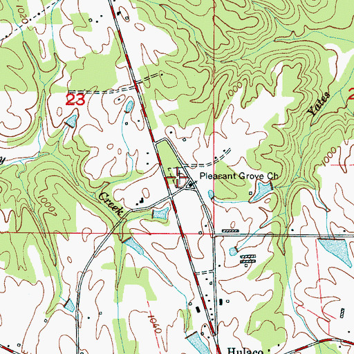 Topographic Map of Pleasant Grove Cemetery, AL
