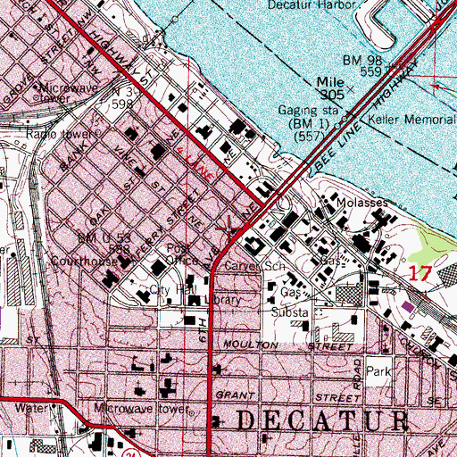 Topographic Map of Shiloh Baptist Church, AL