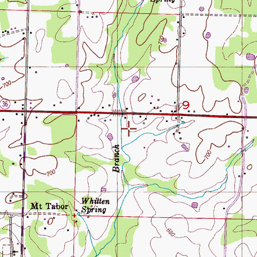Topographic Map of Sobotka Mill (historical), AL