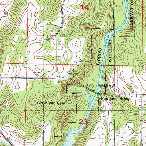 Topographic Map of Union School (historical), AL