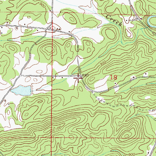 Topographic Map of Bethel Church, AL
