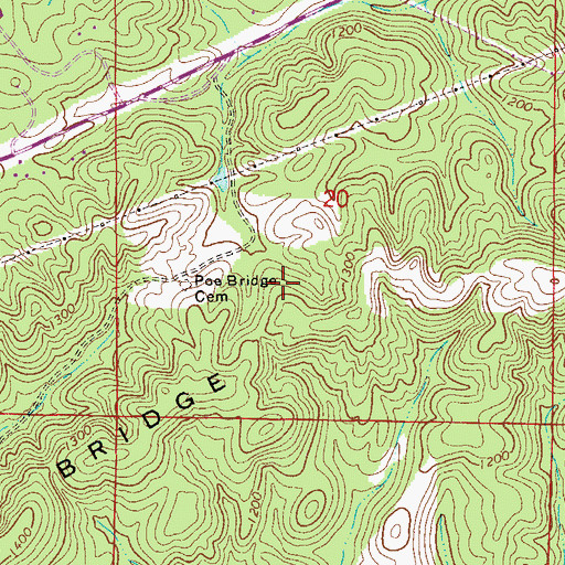 Topographic Map of Cole Bridge Church (historical), AL