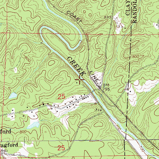 Topographic Map of East Mill (historical), AL