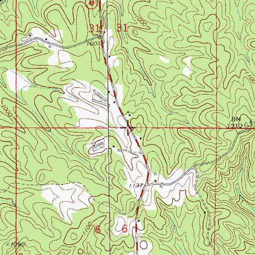 Topographic Map of Flint Hill Church (historical), AL